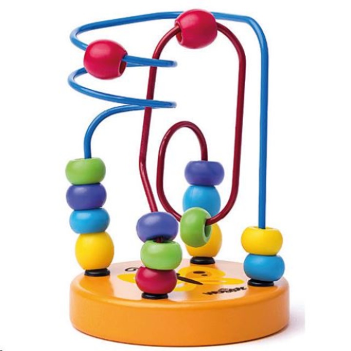 Joc de indemanare Woodyland din lemn labirint portocaliu