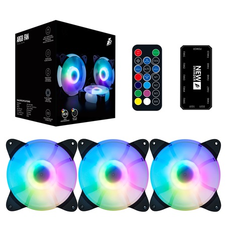 Set 3 Ventilatoare 1stPlayer COMBO CC-bk ARGB, controller si ...