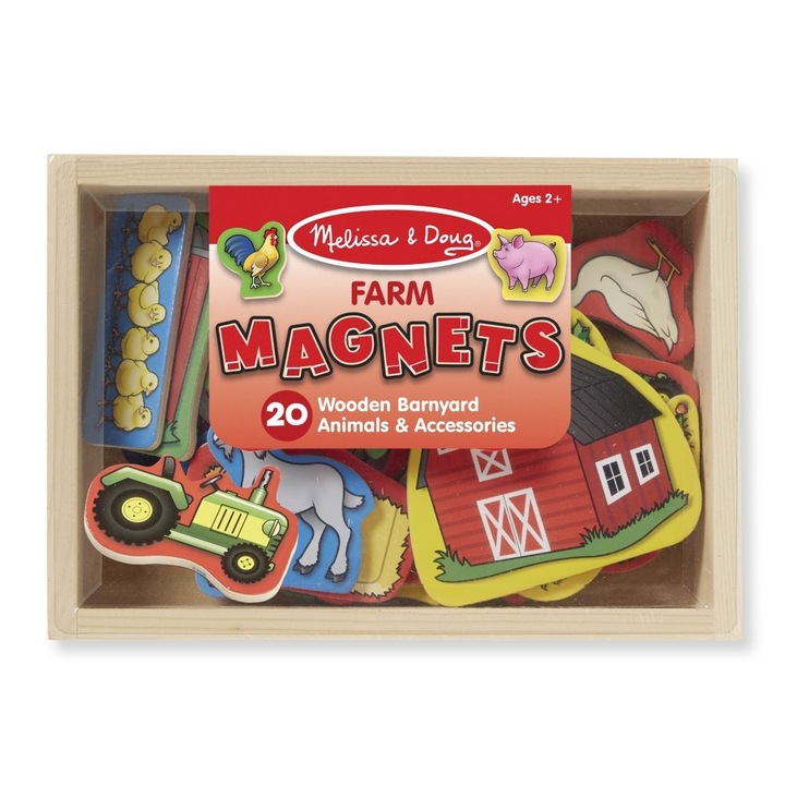 Melissa & Doug fa készségfejlesztő játék, mágneses farm készlet (19279) (MD19279)