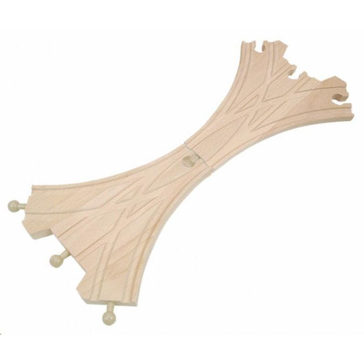 Woodyland Дървен X-образен железопътен релсов елемент (90566) (90566)