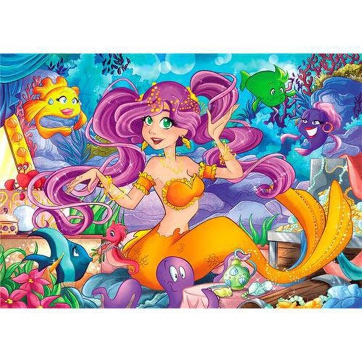 Clementoni 104 db-os Szuper színes puzzle Ékkövekkel - Sellő (20178)