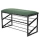 Pantofar / banca hol Kring Tobias, 80x35x45 cm, metal/material textil, Verde