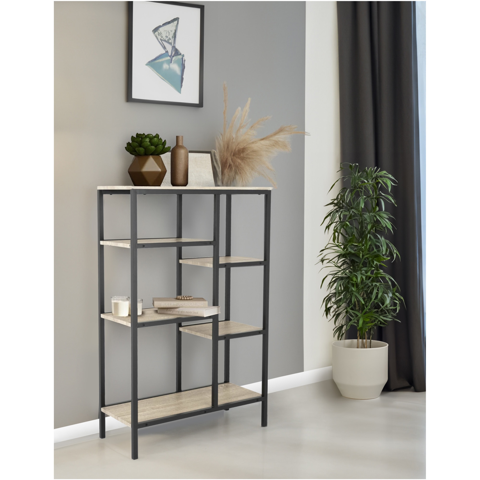 Рафт Kring Evert, 70x30xH109 см, Метал/MDF - eMAG.bg