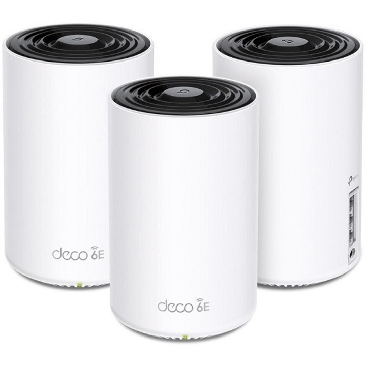 TP-Link Deco XE75 Pro | AXE5400 Háromsávos, WiFi 6E, 2402 Mbps, Fehér WiFi rendszer (3-pack)