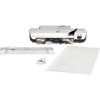 Laminator A4 GBC Inspire, Set 4 in 1, Trimmer Hartie, Rotunjitor Colturi, 5 Folii Laminare, Alb