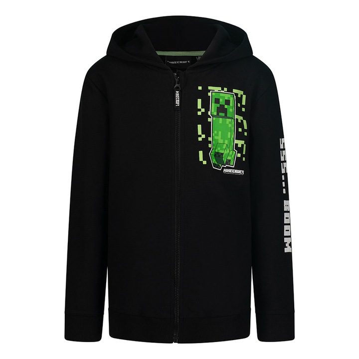 Суитчър с качулка MINECRAFT Creeper SSS…BOOM, Черен