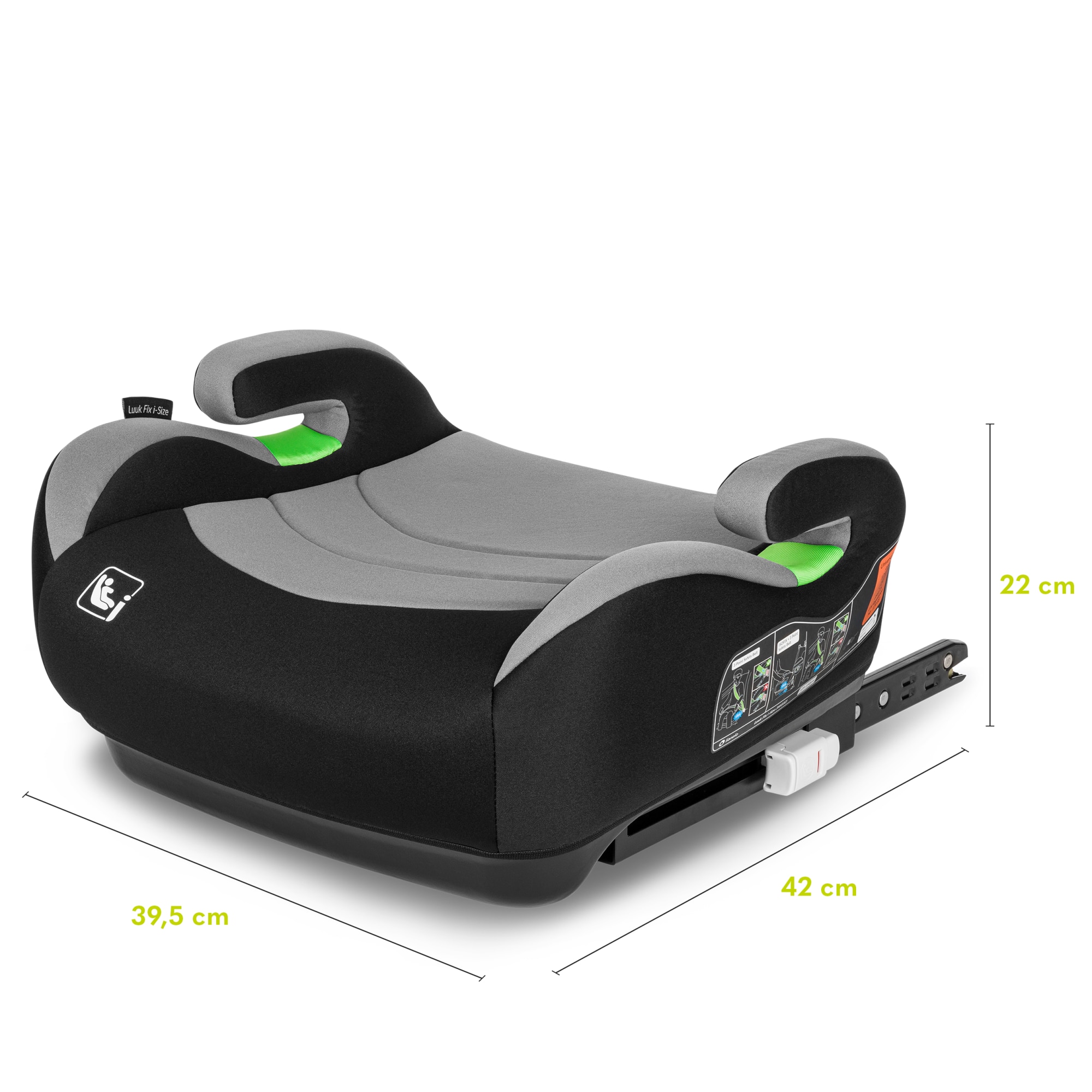 Seggiolino Auto Rialzo Lionelo Luuk Fix I-Size R129 Per Bambini 22-36kg (125-150cm) Con ISOFIX