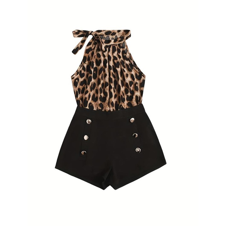 Комплект къси панталонки и топ, Animal Print - жена, L