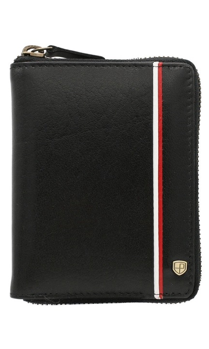 Férfi bőr pénztárca, Peterson, Drop, fekete, One size INTL