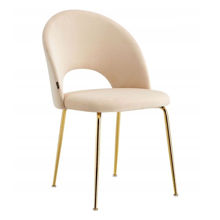 Scaun Tapitat pentru living, Megan, Viking, 87 x 53 x 52 cm, bej