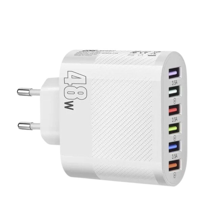 Incarcator cu 6 porturi 5V/3.5A 10W