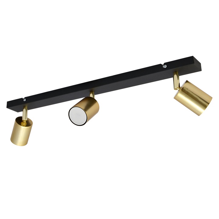Spoturi, HELAM TUNE II, orientabil, LED, negru cu auriu, 60x5.5x14.5cm