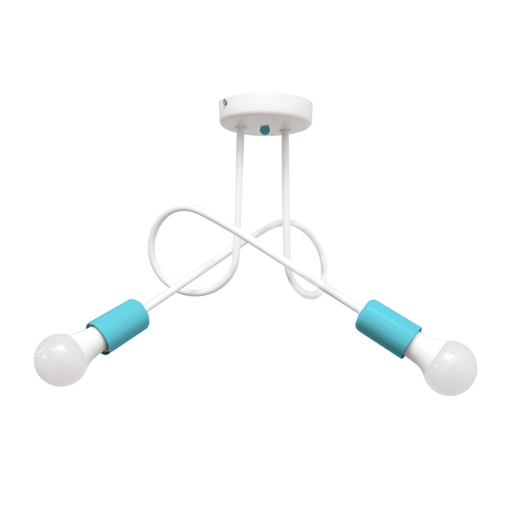 Pendul HELAM, metal, turcoaz, 38x21cm