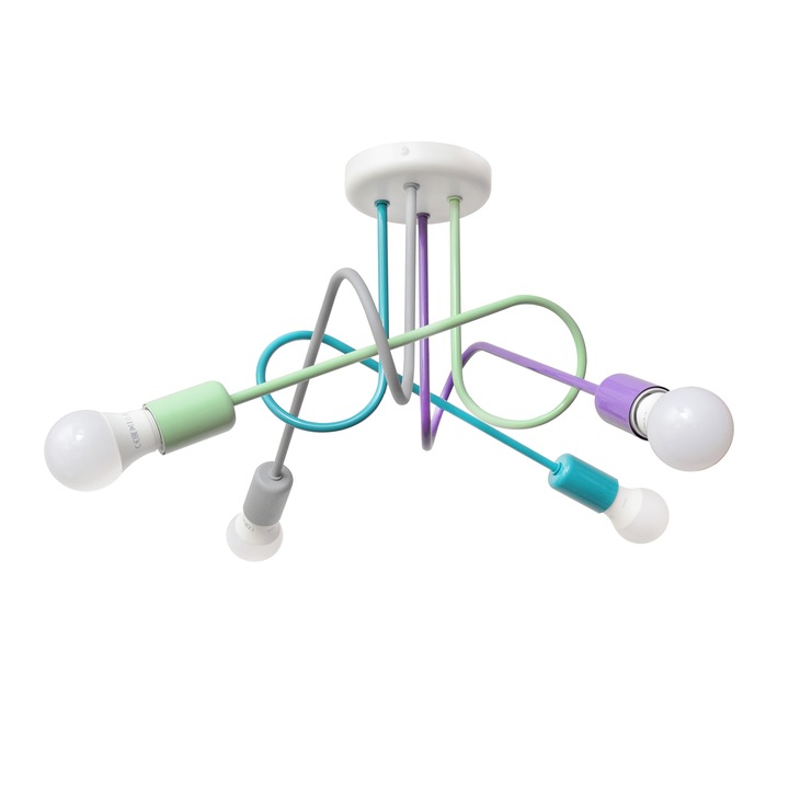 Полилей Helam Метал, E27, Многоцветен