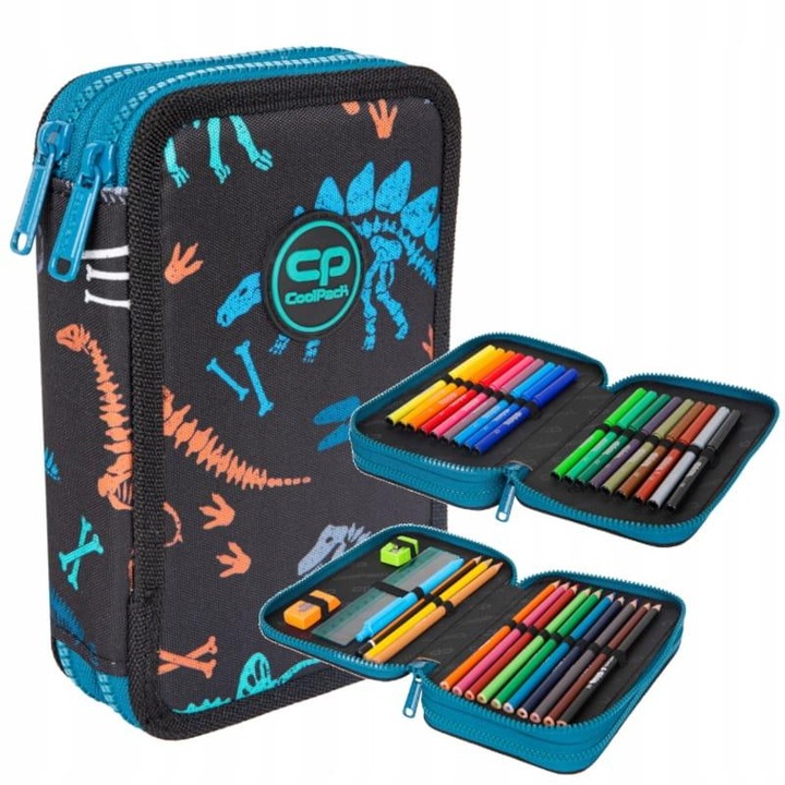 Piórnik 2-komorowy z wyposażeniem Coolpack Jumper 2 fossil