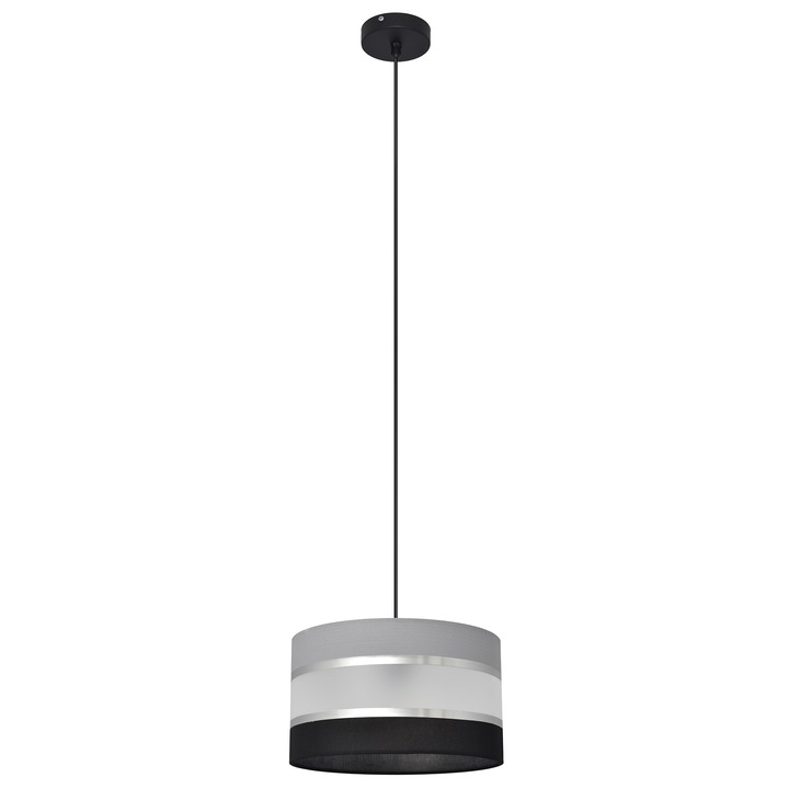Pendul HELAM HELEN W-KM 0802/1, abajur material, negru, soclu E27