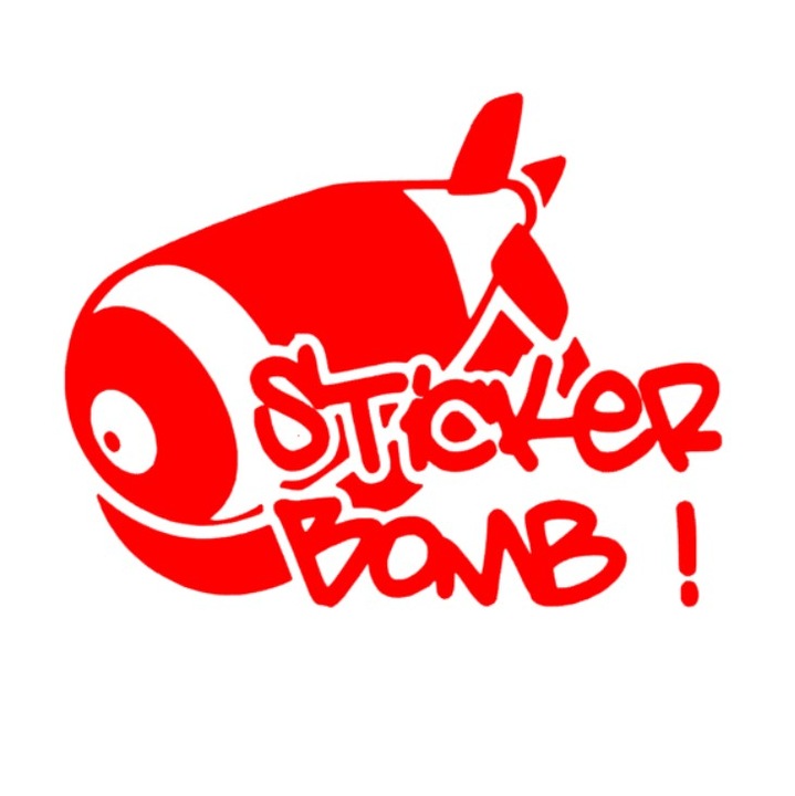 Sticker, Sticker bomb, rosu, 15cm