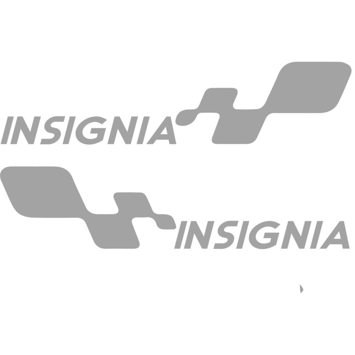 Set 2 Stickere Opel Insignia, Praguri, Alb, 30 cm x 7 cm