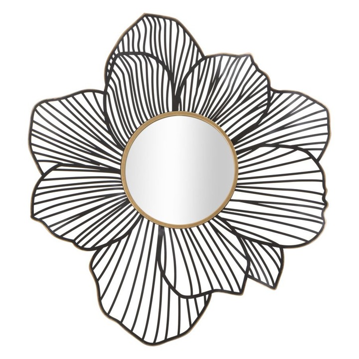 Dísztükör Mauro Ferretti Osaka 79X6X86,5 cm, Fekete/Arany