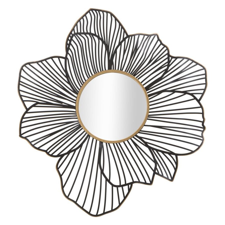 Oglinda decorativa Mauro Ferretti Osaka 79X6X86,5 cm, Negru/ Auriu