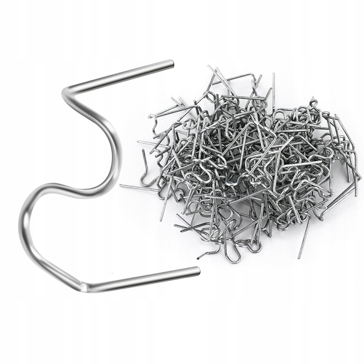 Комплект 100 пластмасови телчета, Rosfix, S-образни, 0.8мм