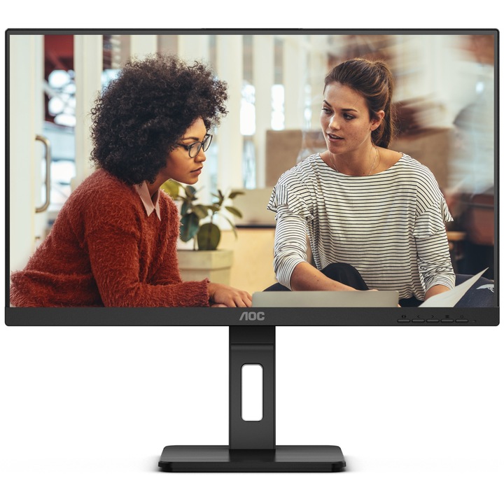 Монитор AOC 24E3QAF - LED monitor - 24" - 1920 x 1080 Full HD (1080p) @ 75 Hz - IPS - 1000:1 - 4 ms - HDMI, VGA, DisplayPort - speakers - textured black 24E3QAF