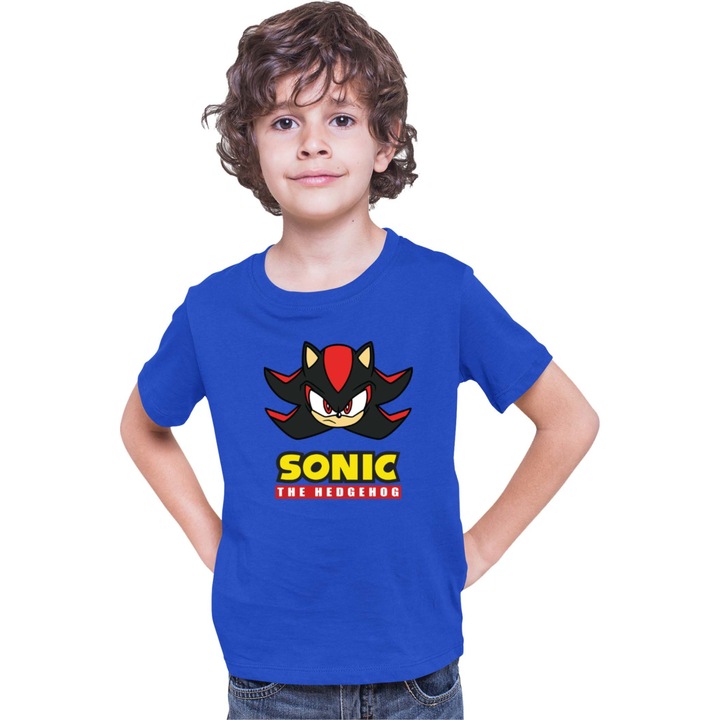 Gyerek póló Sonic The Hedgehog Tralala Shadow Face 01, Kék