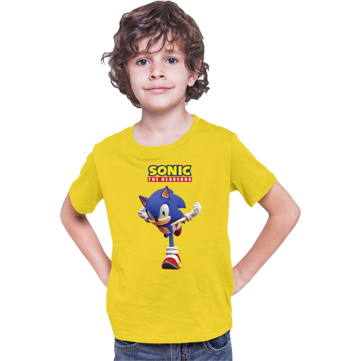 Детска тениска Sonic The Hedgehog Tralala Sonic 25, Жълт