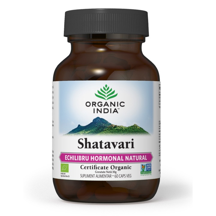 Натурална добавка ORGANIC INDIA Shatavari, Hormonal Balance, 100% Certified Organic, 60 caps, BIO