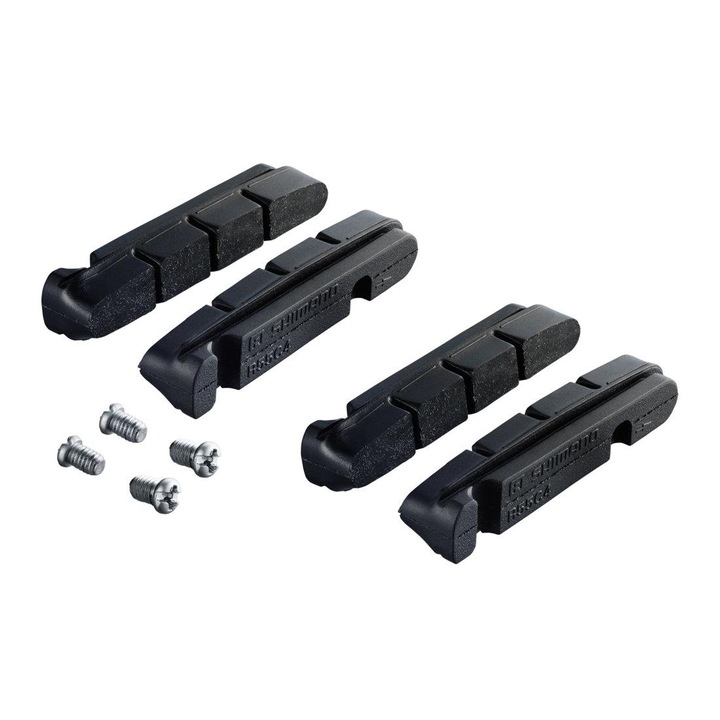 Комплект от 4 спирачни челюсти, Shimano, R55C4, черни