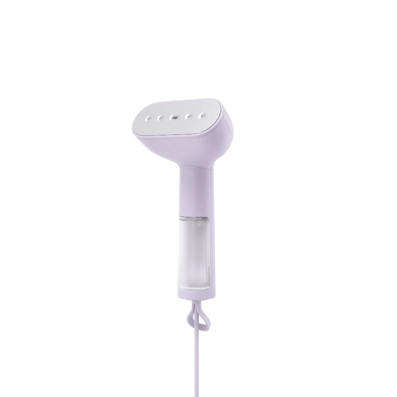 Aparat de calcat vertical cu aburi Steamery Stockholm, Cirrus X, capacitate rezervor 85 ml, filtru anti-calcar, incalzire rapida, eficient pentru toate tipurile de materiale, reduce mirosurile neplacute, ideal pentru calatorii, lila