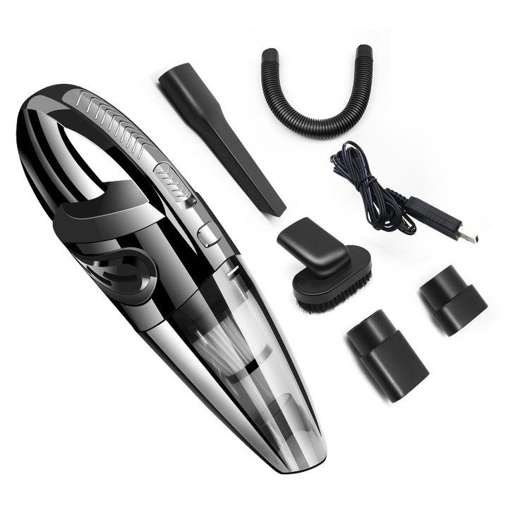 Aspirator cu motor fara perii, gri argintiu