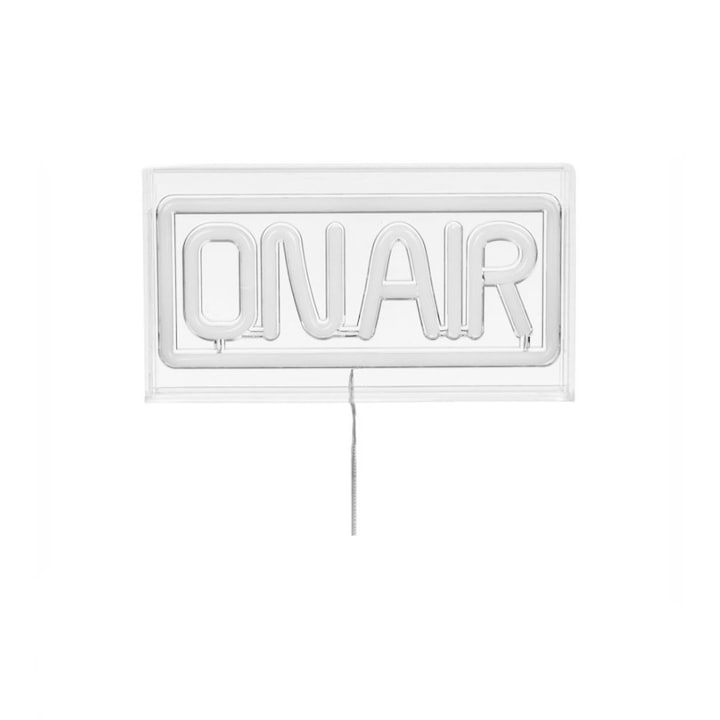 Lampa transparenta LED neon multicolor "ON AIR", 23x12.7 cm