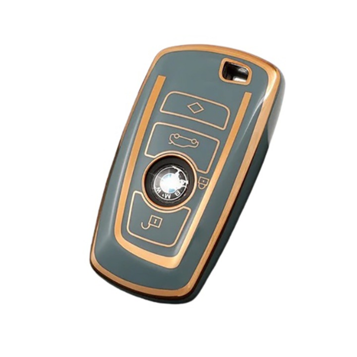 Гланцов сив капак за ключ BMW серия 1 3 5 7 X1 X3 X4 X5 X6 F10 F20 F30 F34 F11 F15 F16 F25 F31 M3 M4 E34