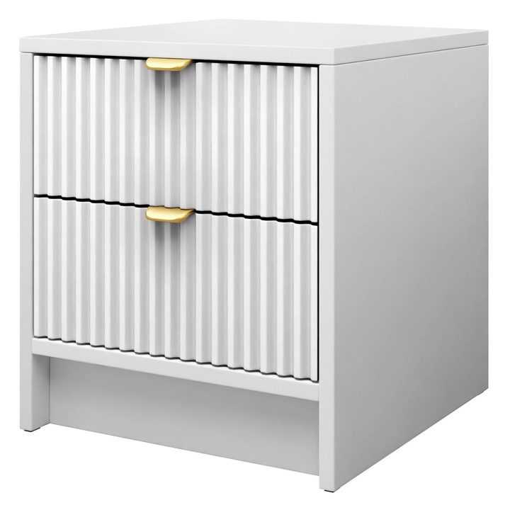 Noptiera Razimo 2SZ, MIRJAN24, alb, 35x40x40 cm