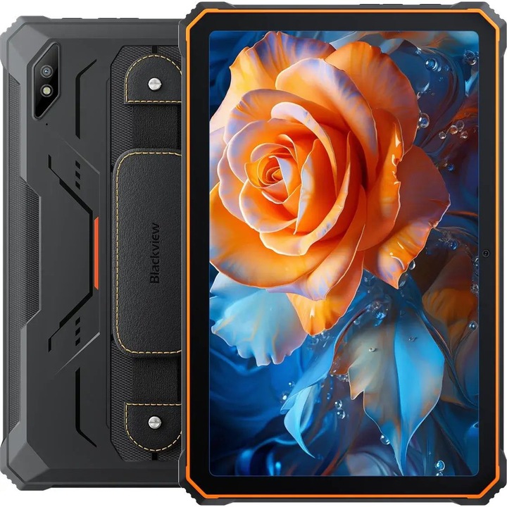 Таблет Blackview Active 8, Orange, Cellular с процесор 2x Cortex-A75 (2.0 GHz) + 6x Cortex-A55 (1.8 GHz), 10.4", 6 GB, 128 GB, Android 13, Черен / Оранжев