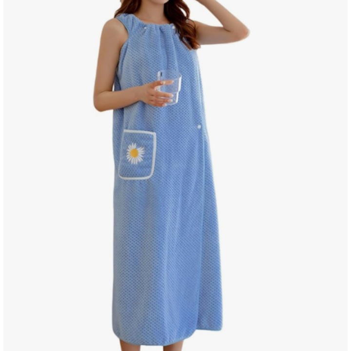 Мека кърпа за баня, синя