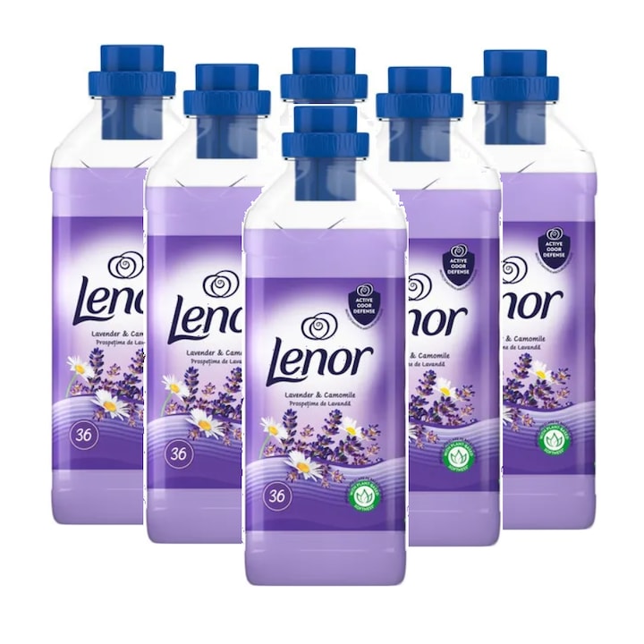 Set 6 x Balsam rufe Lenor lavanda si musetel, 216 spalari, 900 ml