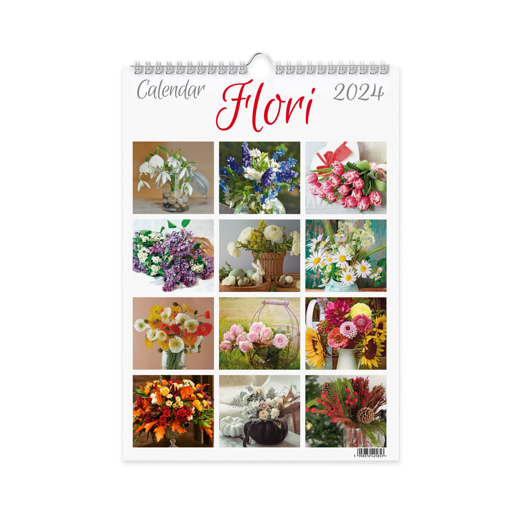 Calendar 2024 Flori, 13 file carton lucios, 22x32 cm - eMAG.ro