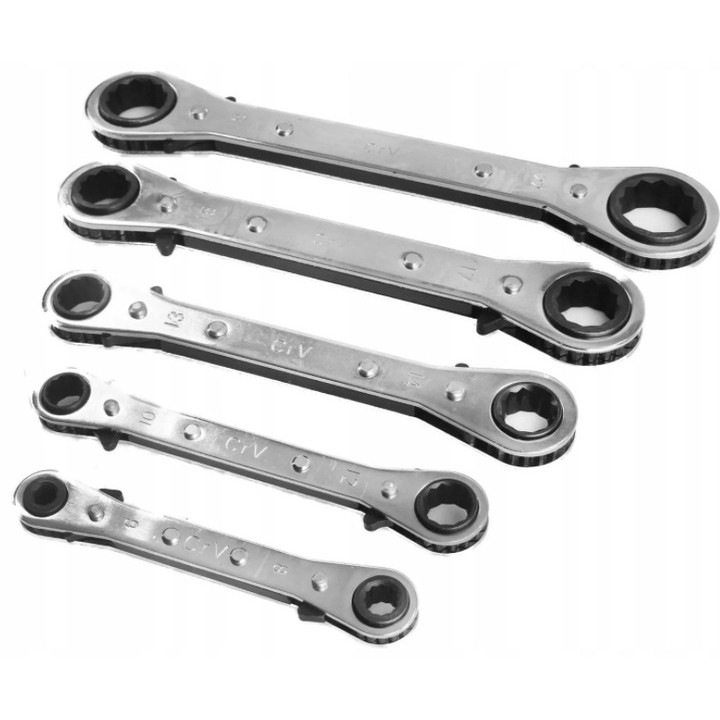 Set 5 chei inelare cu clichet reversibil 6-22mm (SK-005-01)