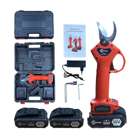 Foarfeca Electrica pentru Gradina cu 2 Acumulatori 36V, Accesorii si Valiza transport