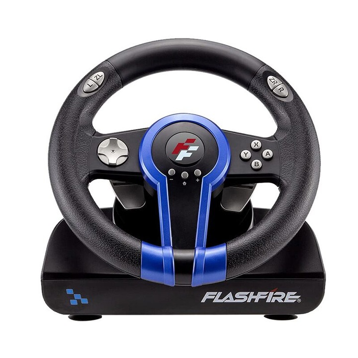 Volan gaming FlashFire Drift Wheel negru cu albastru