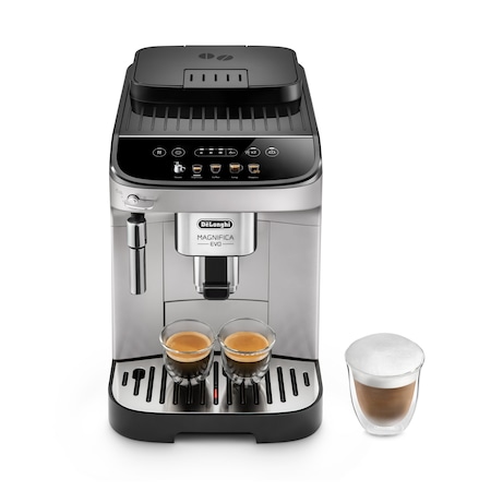 Espressor automat De’Longhi Magnifica Evo ECAM 290.31.SB, 1,8l, 15 bar, sistem spumare lapte manual, rasnita cu 13 setari, 1450 W, negru/argintiu
