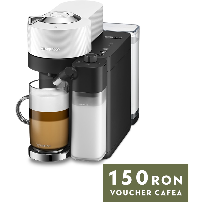 Espressor capsule NESPRESSO Vertuo Lattissima ENV300.W, 1.6l, 1500W, 15  bar, alb-negru