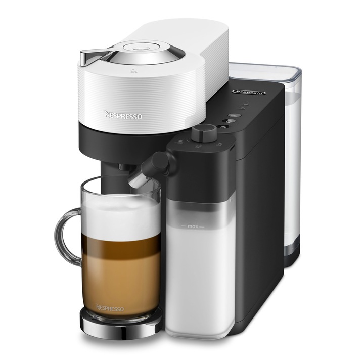 Кафемашина Nespresso DeLonghi Vertuo Lattissima ENV300W, 1500 W, 1.5 л, Бял