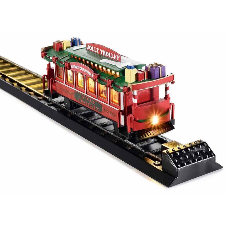 Trenulet muzical Craciun 23.5x7x10.5 cm