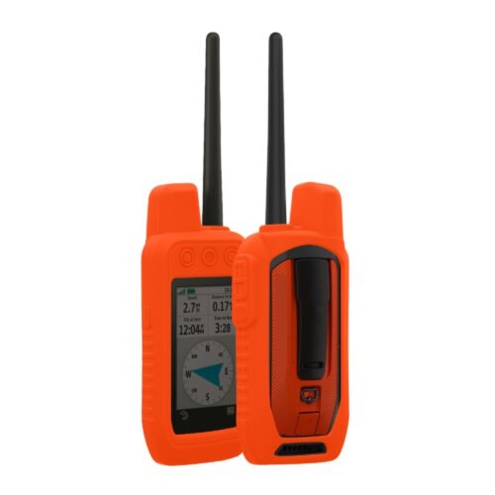 Kwmobile GPS tok Garmin Alpha 200-hoz, narancssárga, szilikon, 59668.29