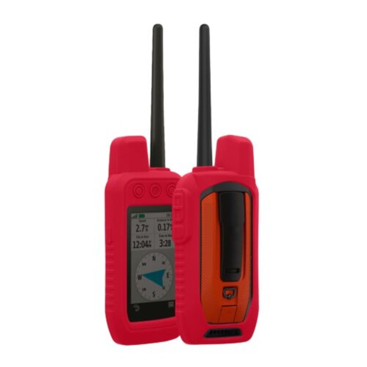 Kwmobile GPS tok Garmin Alpha 200-hoz, piros, szilikon, 59668.08