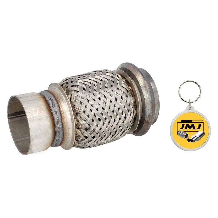 Set Racord Flexibil pentru Sistemul de Esapament, JMJ, Amortizarea Vibratiilor, Fara Conducte de Intrare, CITROEN C8, FIAT ULYSSE, PEUGEOT 807 2.0 06/2002-, 55 x 100 mm cu Breloc JMJ