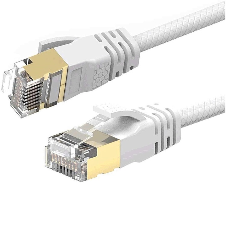 Ethernet кабел, Reulin, 40 GBps -1000 HZ, съвместим с Cat5 Cat6 Cat7 Cat7A+, RJ45 конектор, 8m